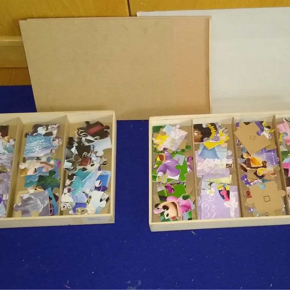 Disney Frozen + Mickey Mouse + Princess puzzles